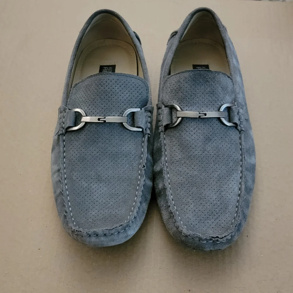 Kenneth Cole Reaction | Men's Safe-N-Sound Navy Suede Leather Loafers Size 9.5